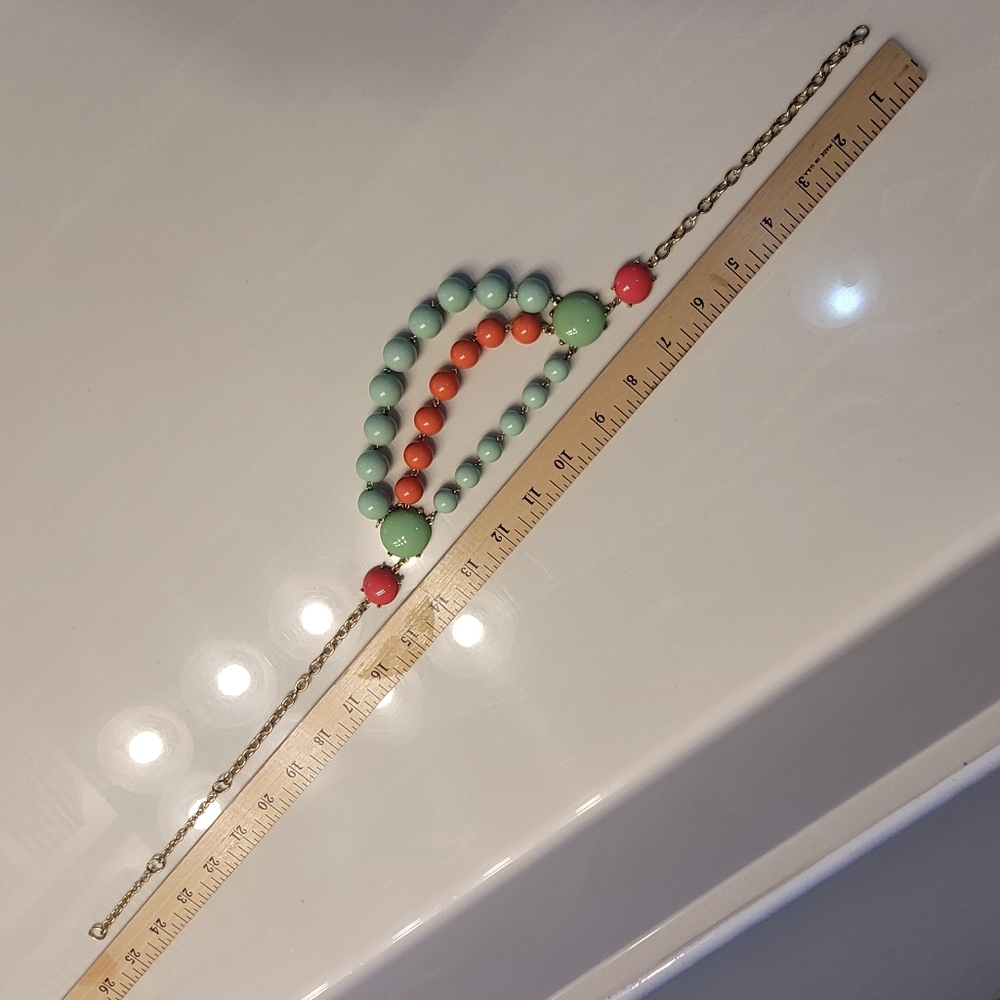 Summer Melon Tones Beaded Adjustable Gold-tone Necklace By Occasionally Made - Picture 7 of 12